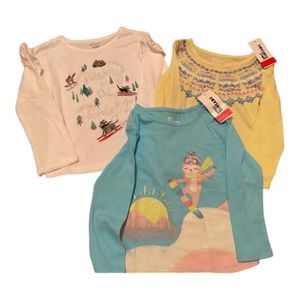 3 piece long sleeve toddler girl bundle